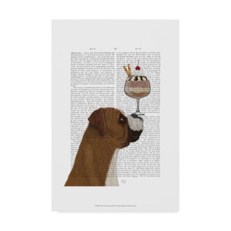 Trademark Fine Art Fab Funky 'Boxer Ice Cream Text' Canvas Art, 22x32 WAG00012-C2232GG